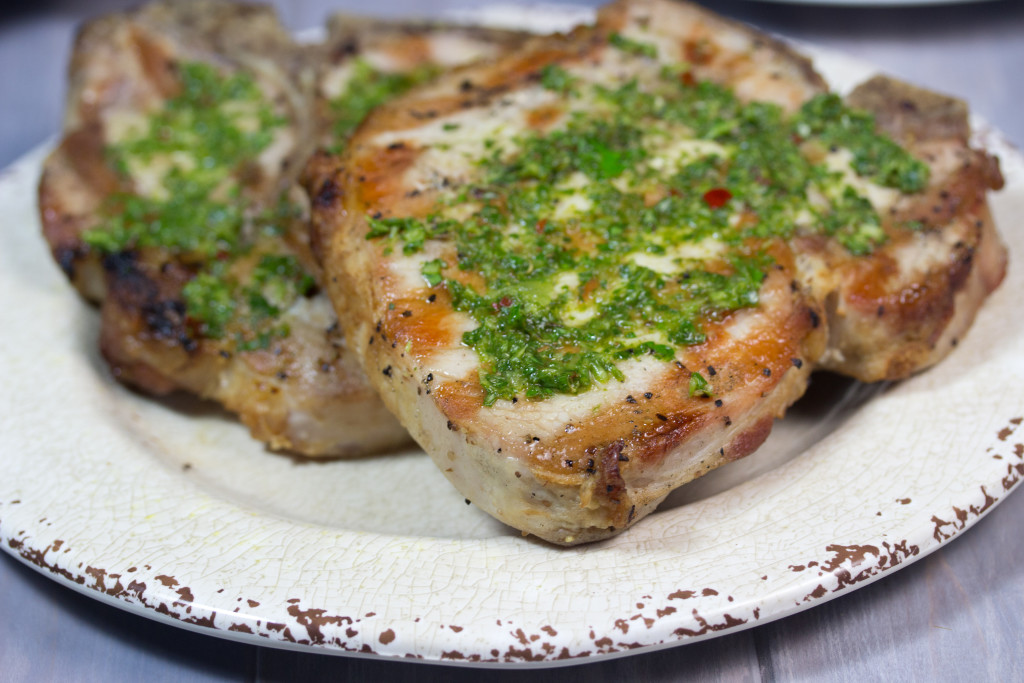 My Secret For Juicy Grilled Pork Chops (With Chimichurri Sauce)